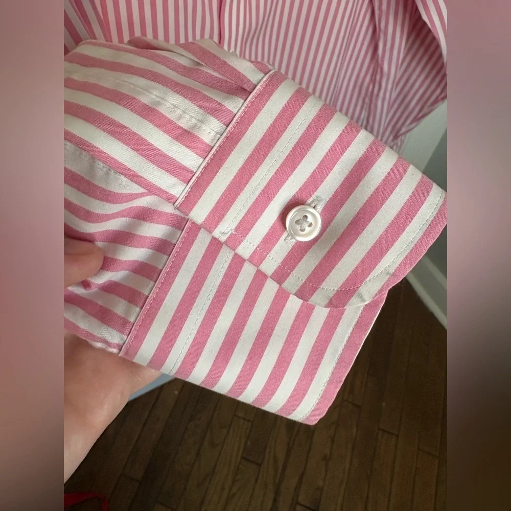J.Crew Men’s Ludlow Classic Fit Button-Down Shirt | Pink & White | Size 16.5 35